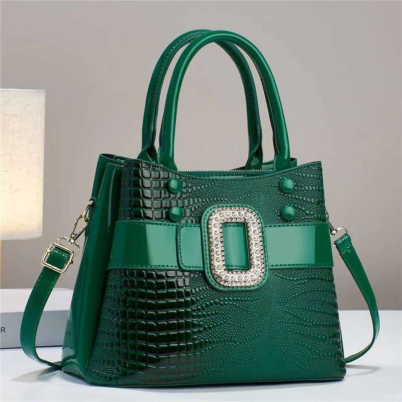 Women's Bags capacity textured lizard pattern high quality women's large single shoulder crossbody bag