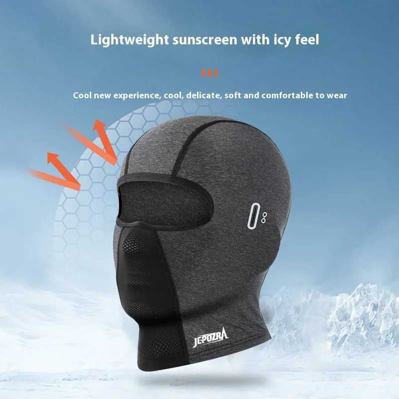jepozra Motorcycle Balaclava Breathable Ice Silk Full Face Mask Outdoor Sports Cycling UVProtection Headgear for Men Women Z250926