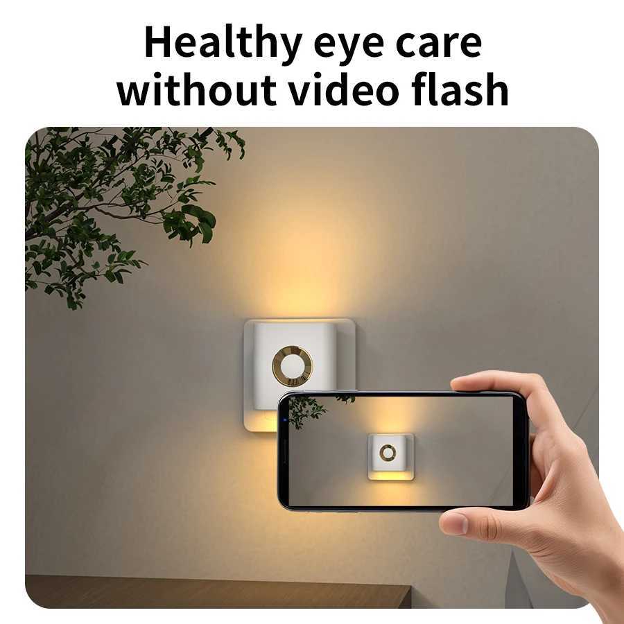 Wireless LED Night Light Motion Sensor EU Plugin Wall Lamps for Bedroom Staircase Toilet Corridor Bathroom Decoration Lighting C250925