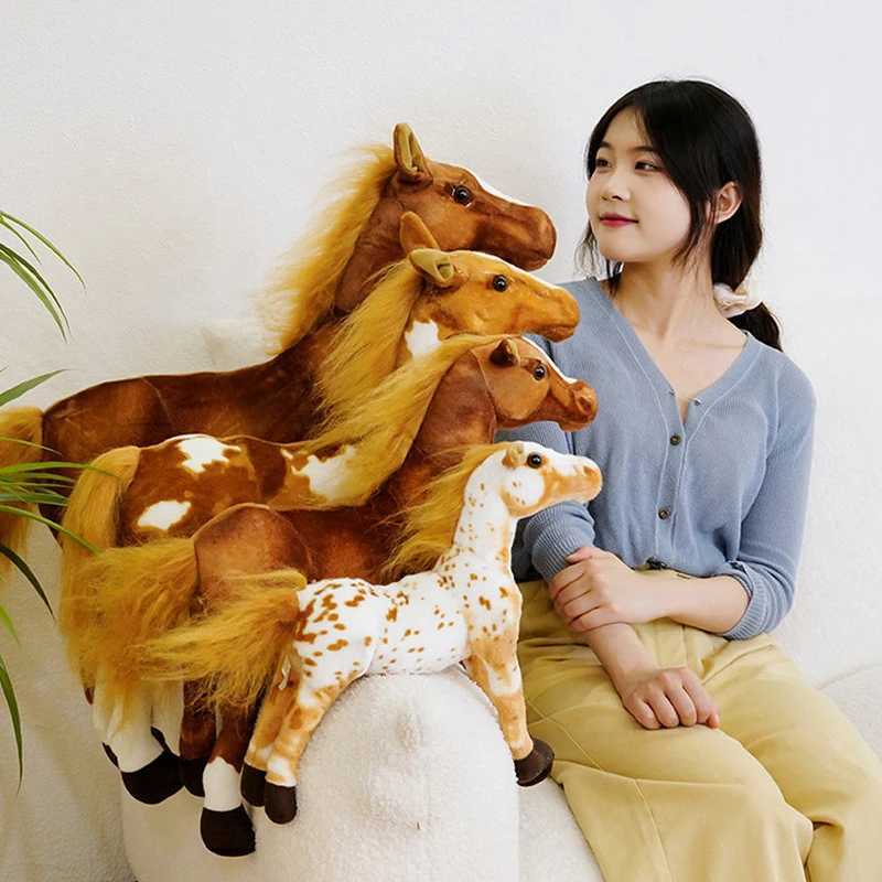 3040cm Simulation Horse Plush Toys Cute Stuffed Animal Zebra Doll Soft Realistic Horse Toy Photography Props Kids Birthday Gift C250925