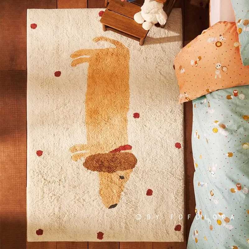 Cartoon Childrens Bedroom Crawl Mat Soft Shaggy Carpet Thickened Area Rug Large Dropproof Cute Living Room Decoration Carpets C250926