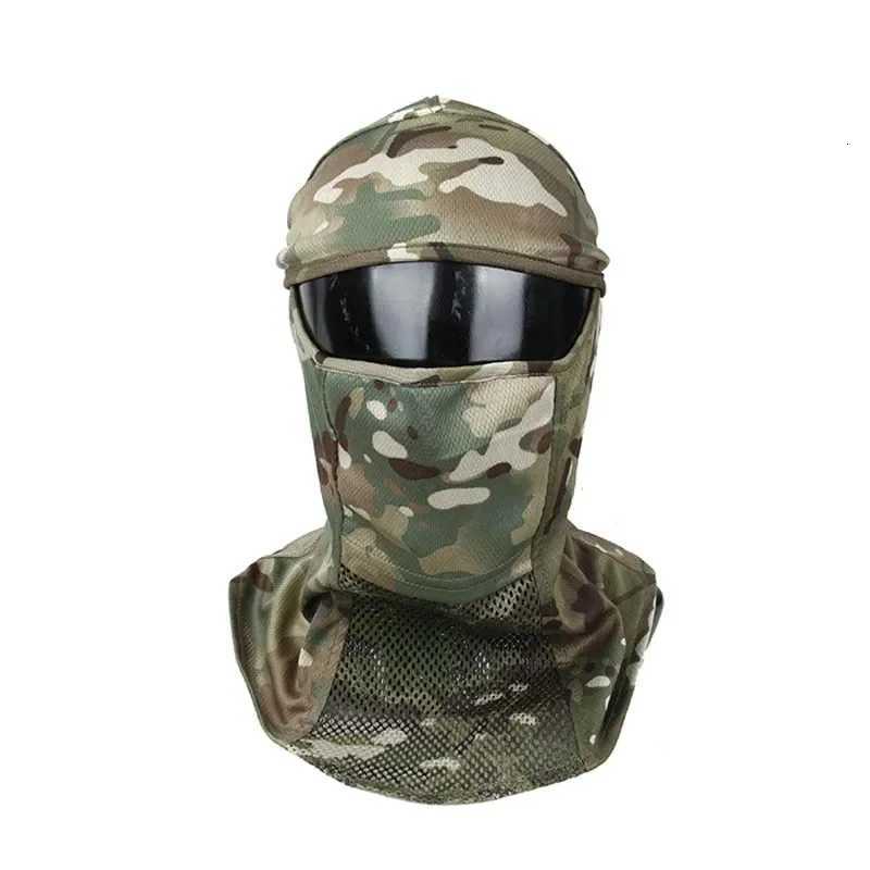 CS Tactical Camo Head Cover Mesh Balaclava Full FaceMask Sunscreen Dustproof Fullwrapped Headscarf Z250926