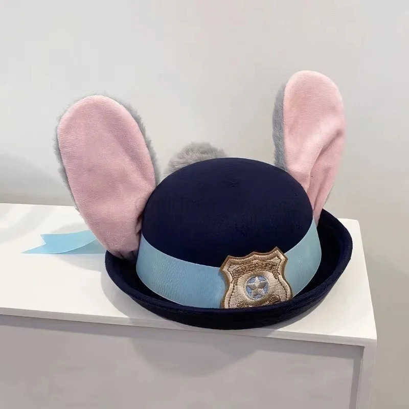 Disney Zootopia Judith Laverne Hopps Judy Cosplay Cartoon Ear Hat Girl Cute Top Hat Beret Parent Child Hat Holiday Surprise Gift H250926