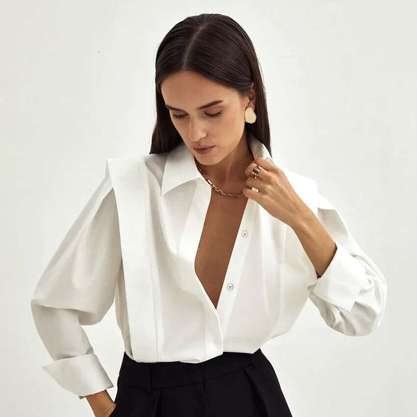 White Pure Cotton Niche Design Elegant French Shirt 2025 New Autumn Fashion Commuter Women