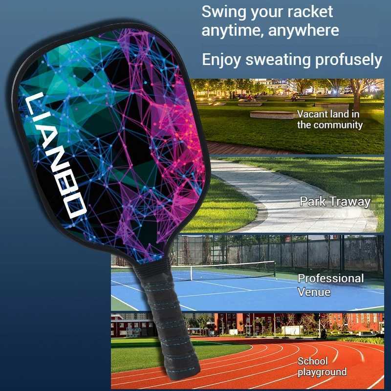 Pickleball Rackets Set Pickleball Paddle Set of 2 Rackets 4 Pickleballs Balls Beach Tennis Pickleball Racquet Lightweight J250926