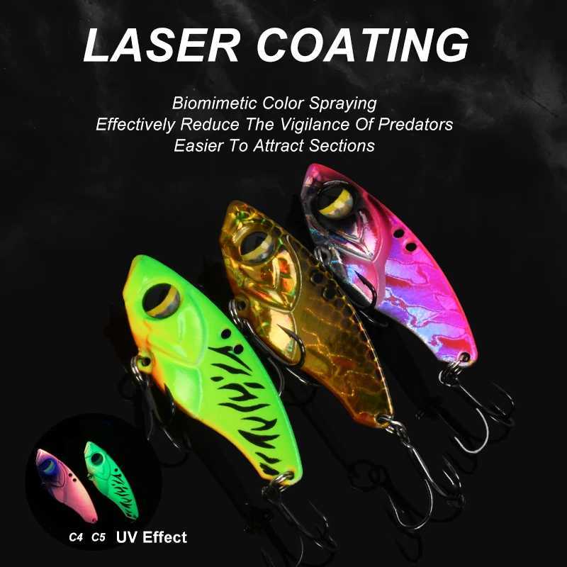 TEASER J103 5g 7g 10g 14g Micro Metal VIB Spoon Fishing Lure Sinking Artificial Hard Small Fishing Vibration Bait With Hooks W250926