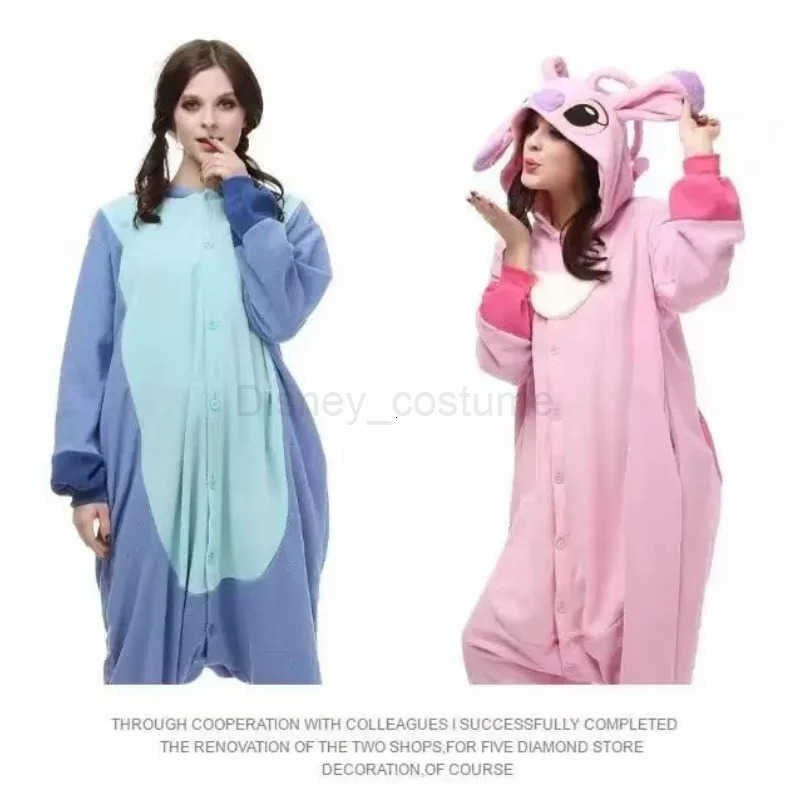 Disney New Lilo Stitch Pajamas Cartoon Plush Kigurumi Onesies Winter Warm Clothes Parenting For Boys Girls Christmas Gift H250926