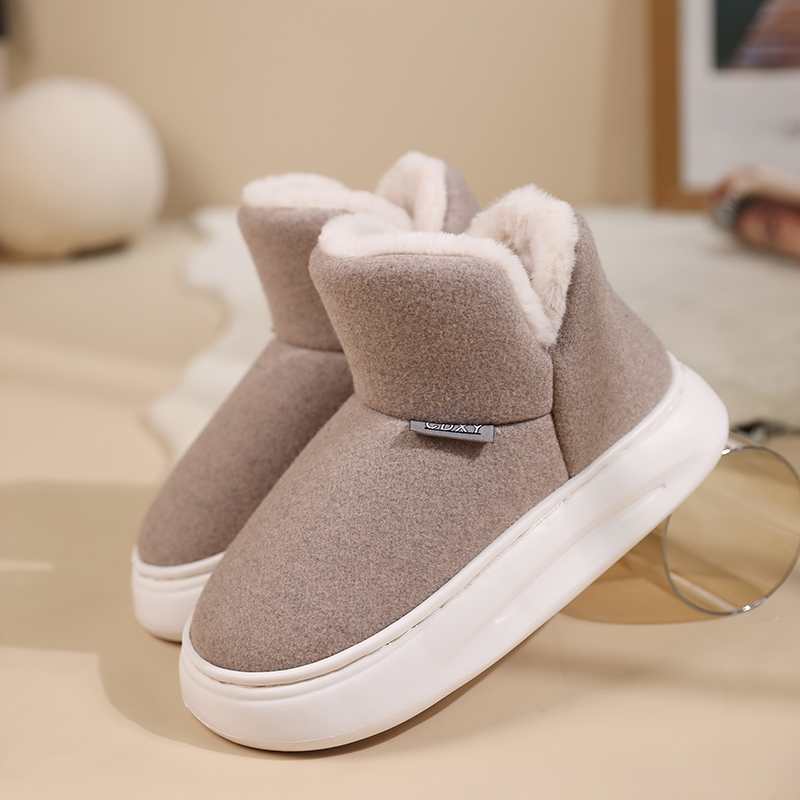 Jifffly 2025 Winter New Couple Snow Boots Thick Bottom Plush Warm Non-slip Casual Outdoor Shoes