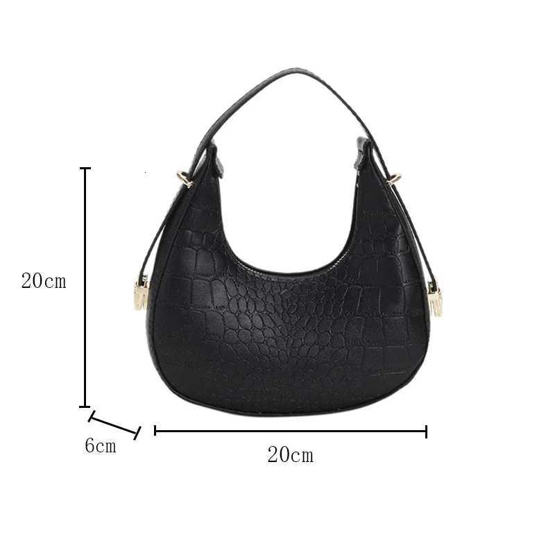 Fashion Alligator Pattern Shoulder Bags for Women Small Handle Underarm Bag Clutch Luxury Pu Leather Female Handbag with Purse Z250926