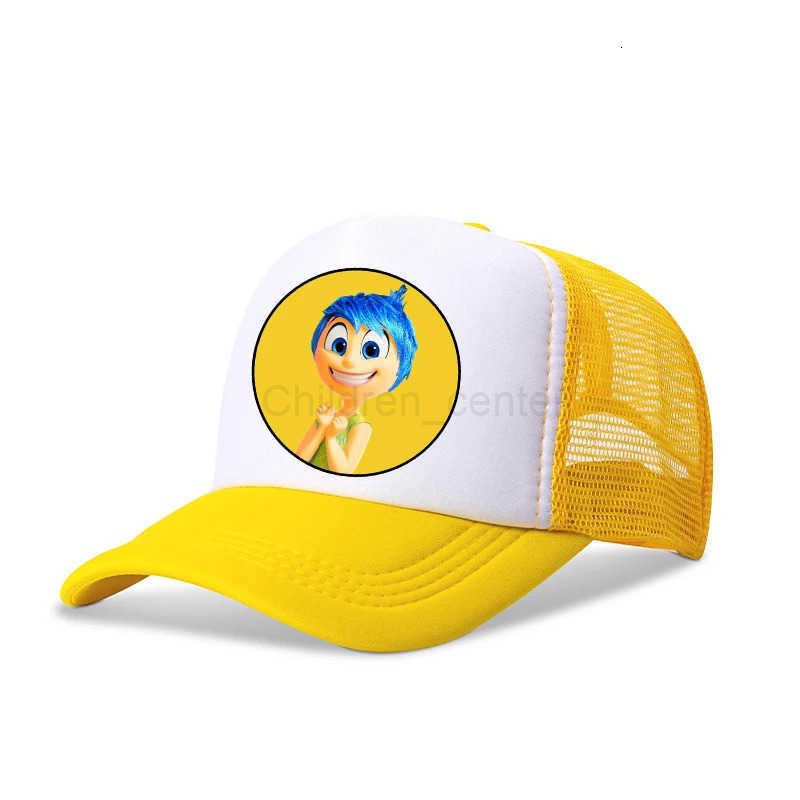 Disney Inside Out 2 Joy Sadness Girls Boys Child Baseball Caps Kids Hip Hop Mesh Hat Cartoon Anime Sunbonnet Shade Caps Gifts H250926
