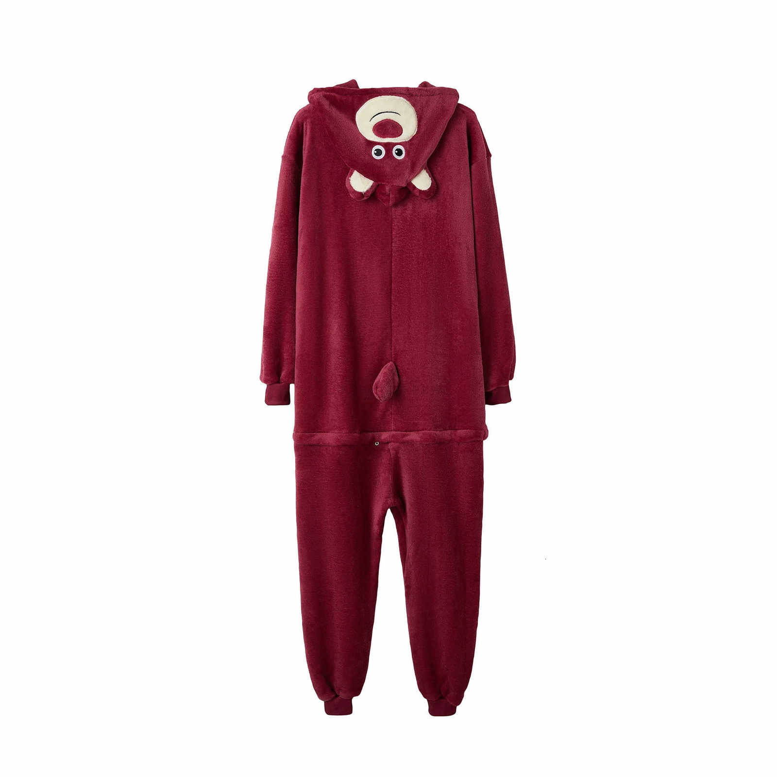 Disney Lotso Bear Onesies Cartoon Animal Onesie Women Men Girls Boys Pajamas Halloween Funny Party Suits Winter Home Overall Costumes H250926
