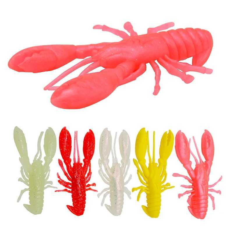 Simulation Lobster Fishing Lure Hollow Special Shaped Shrimp Soft Bait 9cm Worm Artificial Lures Lot 5 Pieces Sa W250926