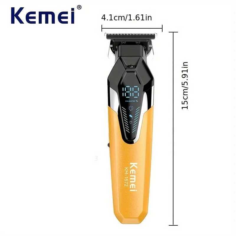 KM1572 Professional Electric Hair Clippers for Men Cordless Hair Trimming Machine Portable Haircut Clippers by Kome R250926