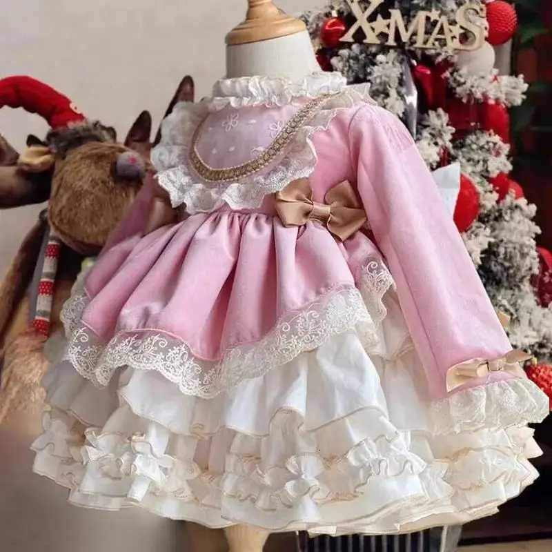 2025 New Lolita Preschool Girls Baby Princess Lace Tutu Dress Girl Baby Wedding Childrens Party Dress Baby First Year Wash Dress Z250926