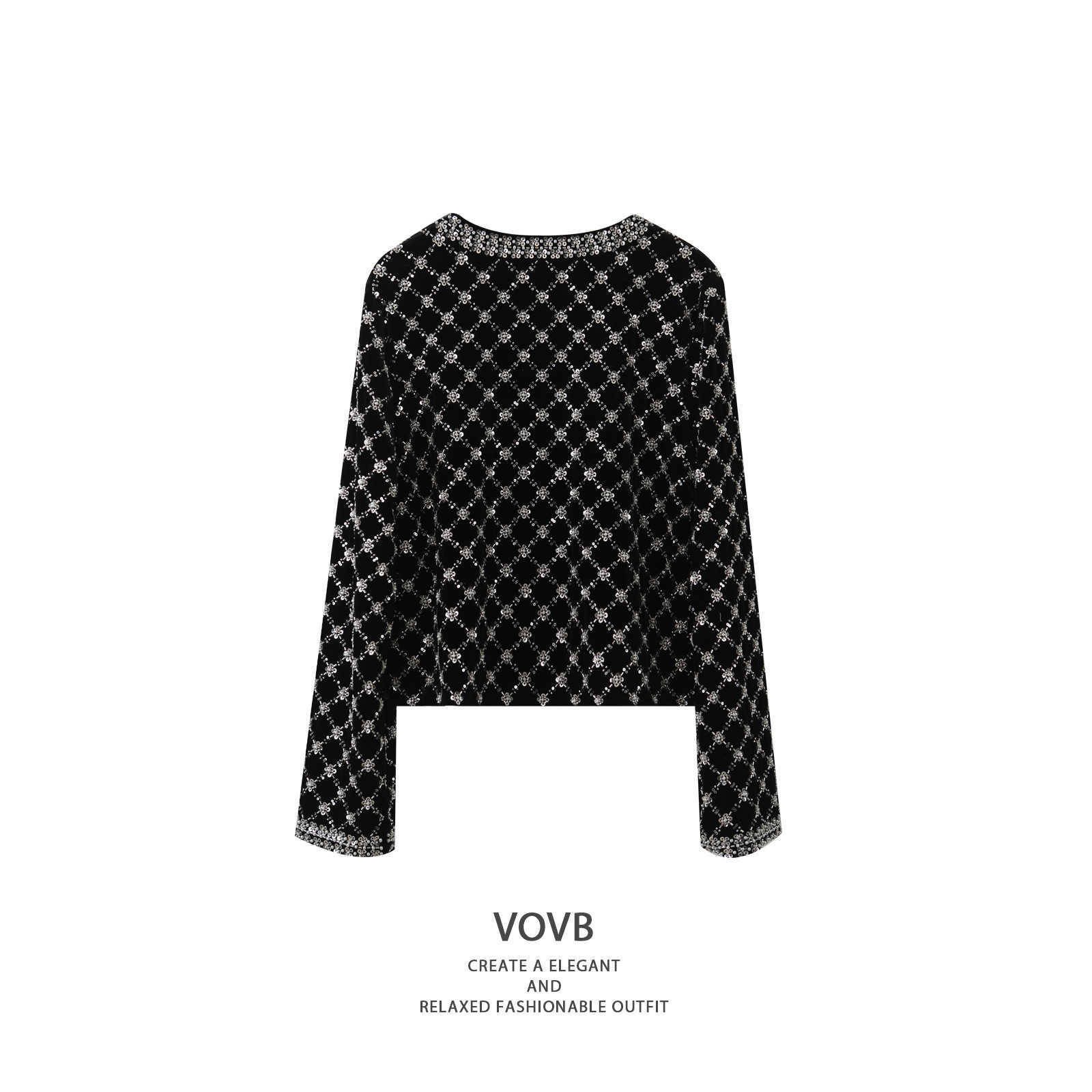 Autumn Elegance: Premium Jacquard Fabric Designer Coat with Celebrity Chic Appeal Style Designer