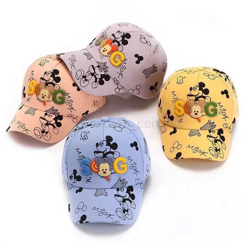 Disney New Childrens Mickey Cap Cotton Cartoon Baseball Cap For Kids Girls Boys Hat H250926