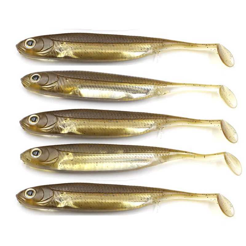 5PcsSet Soft Fishing Lure Silicone Bait 6g10g Shad Wobbr Craft Rubber Fish Swimbait Padd Tail For Bass Perc Pike Zander W250926