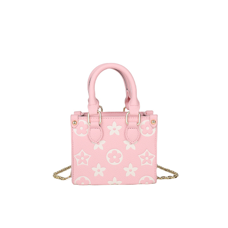 hot free shipping designer bag Fashionable and versatile handbag small square bag high-end light luxury single shoulder diagonal cross bag pink black