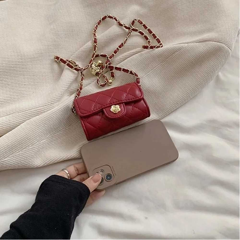 Portable Mini Shoulder Bag PU Leather Korean Version Womens Bag Solid Color Chain Strap Crossbody Bag Women Z250926