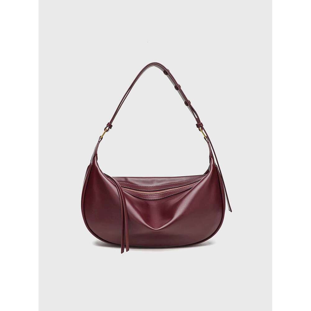 New Fashionable High-End Texture Single Shoulder Crossbody Versatile And Niche Design, Underarm Dumpling Bag, Light Lu MDNG2509