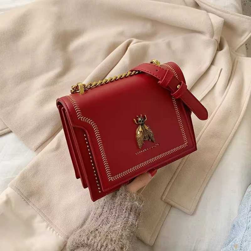 Sam Luxury Brand Women Handbag 2024 New Retro Bee Female Shoulder Bag Simple High Quality Leather Designer Crossbody Bags Z250926
