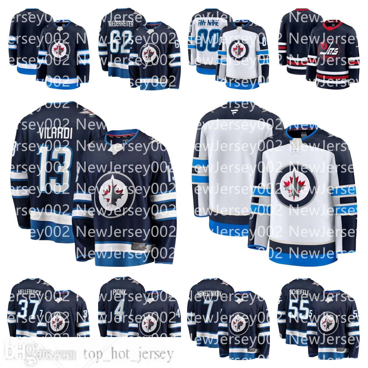 Jets Mark Scheifele Hellebuyck Jonathan Toews Kyle Connor Nino Niederreiter Gabriel Vilardi Josh Morrissey Neal Pionk Cole Koepke Custom Hockey Jersey