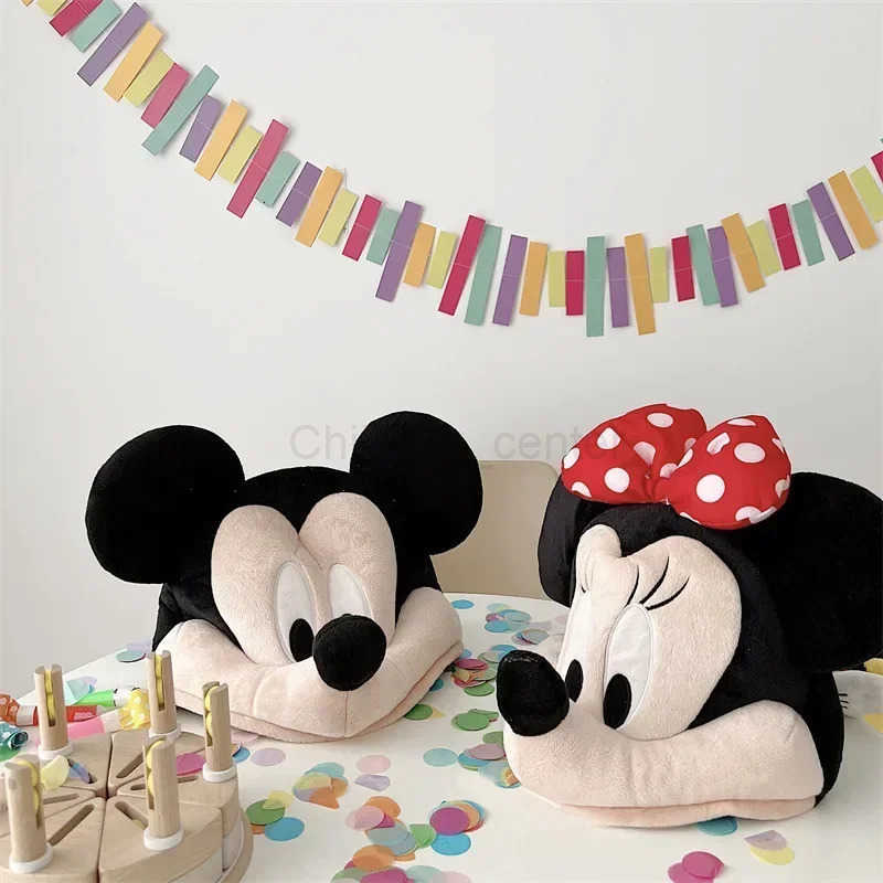 Disney Mickey Mouse Minnie Actors Headgear Childrens Cosplay Hat Cartoon Plush Kids Birthday Christmas Gifts H250926