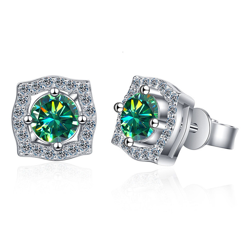 Designer Earrings For Women with gift box Hip Hop Stud Earring Vintage Jewelry S925 plated pt950 gold geometric moissanite earrings for women's s