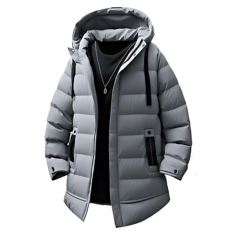 Long Down Jacket Men Thicken Warm Winter Coat Hooded GreenDuck Down Parkas Pure Color Casual Overcoat Outdoor Couple Clothes W250926