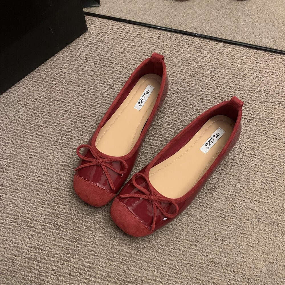 Korean Style French Bow Designer Shoe Silver Single Candy Women's Flat Summer Evening Ballet Shoes