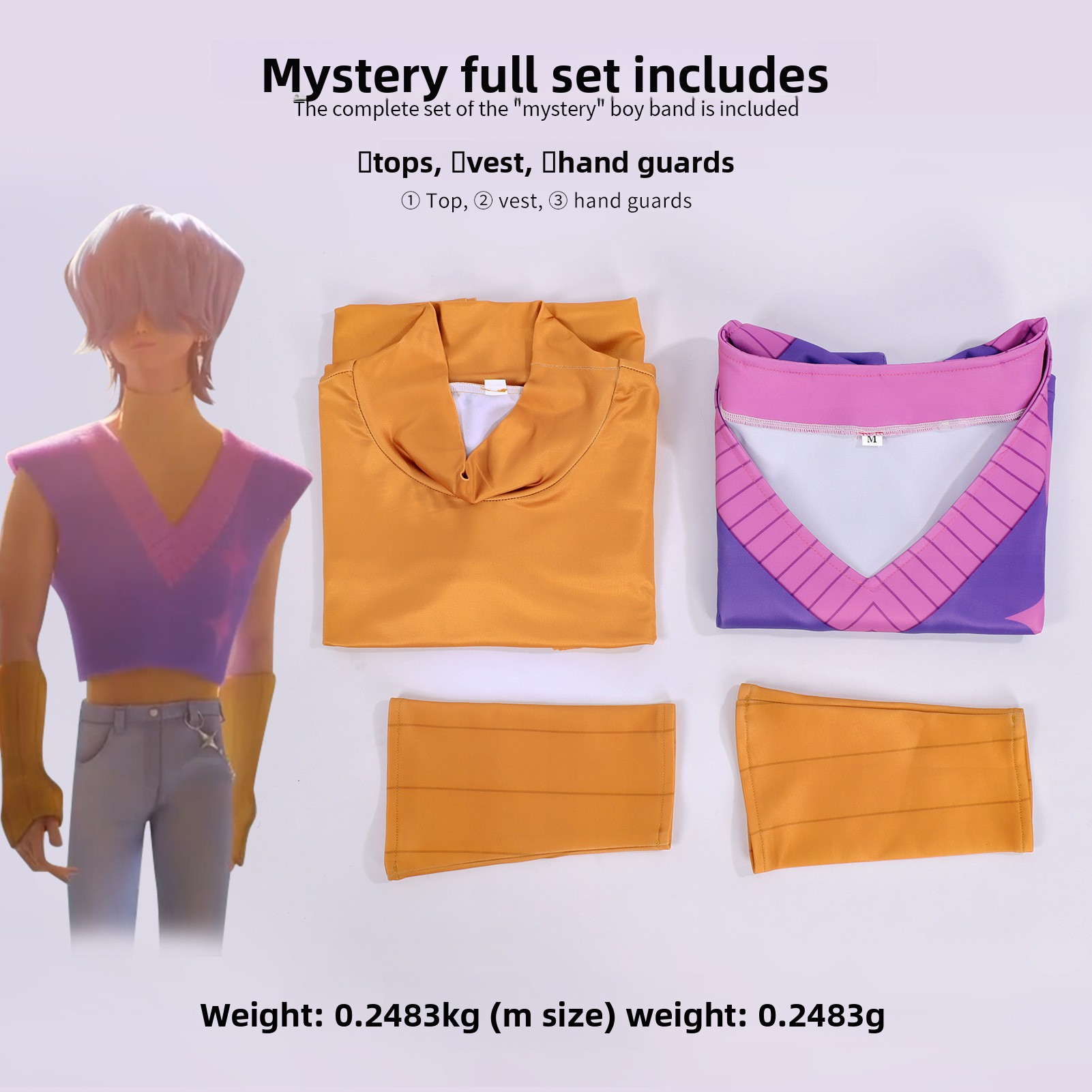 Cosplay Costume for KPop Demon Hunters Singer setCos Shaga Boys Jinu Devil Men's Team Full Series Shirts