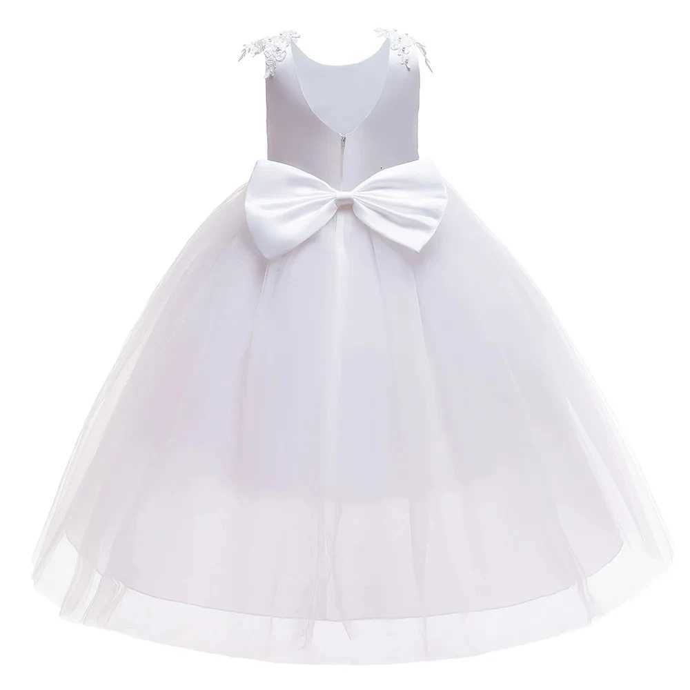 Teen Girls 614 Years Long Dress Bridesmaid Kids Dresses Children Princess Party Wedding Prom Gown Formal Occasion Bow Dresses Z250926