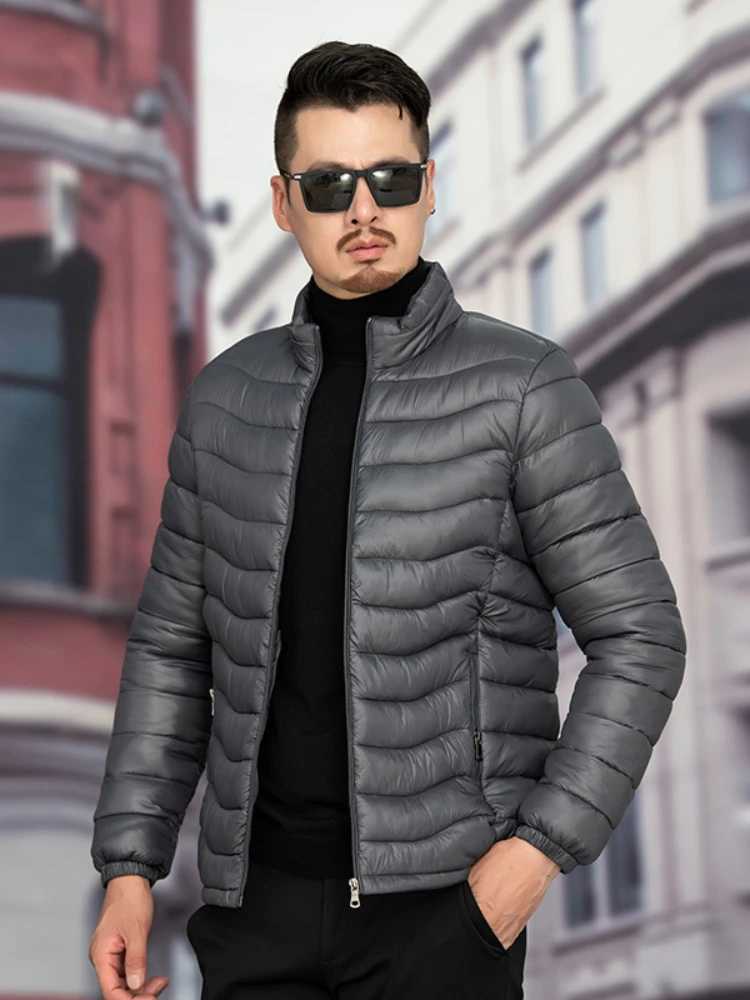 2025 Men Jackets Warm Thick Parka Winter Casual Mens Outwear Coats Solid Stand Collar Male Windbreak Cotton Padded Jacket W250926