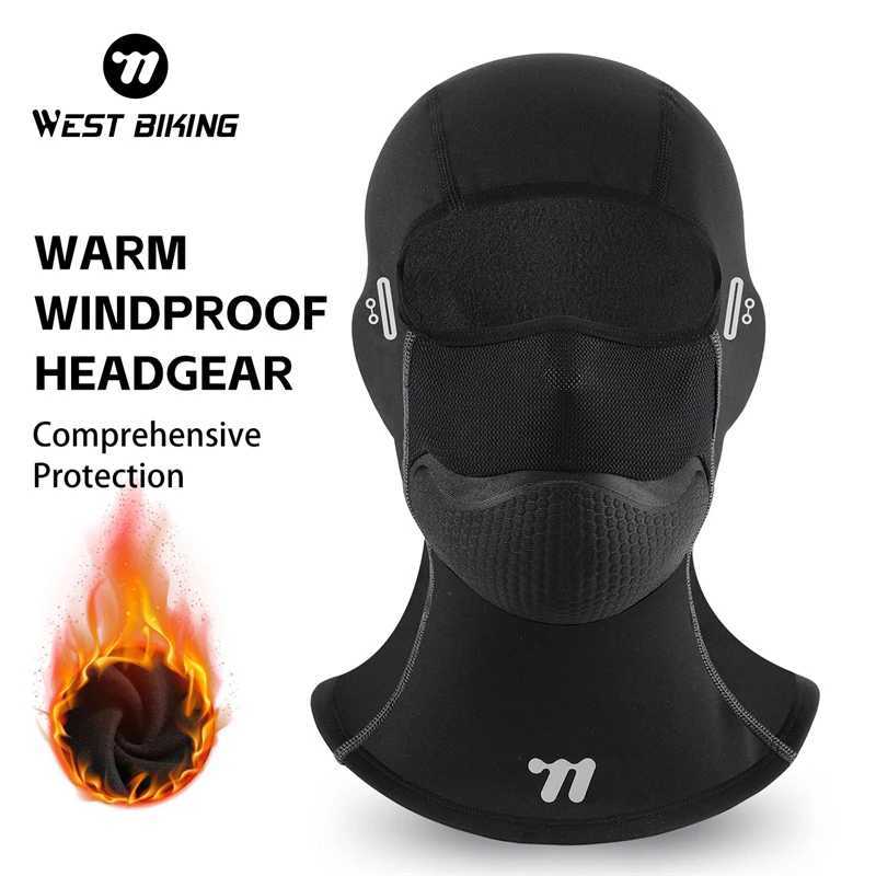 WEST BIKING Thermal Winter Balaclava Cycling Full Face Mask Chin Protection Sports Motorcycle Ski Fishing Mask Fleece Scarf Z250926