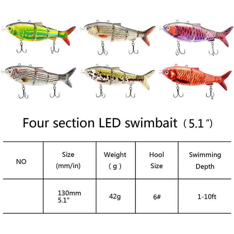 Automatic Swimbait Ectric Robotic Fishing Lure 4Segent Auto Multi Jointed Bait USB Rechargeab Wobbr Pesca Accories W250926