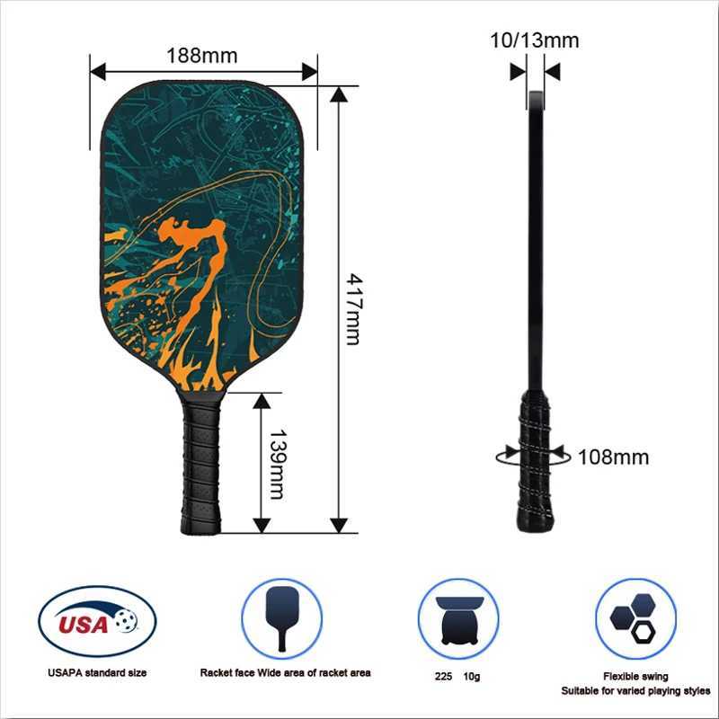 New Pickleball racket Offensive Pickleball Paddle Glass fiber professional grade beach tennis racket J250926