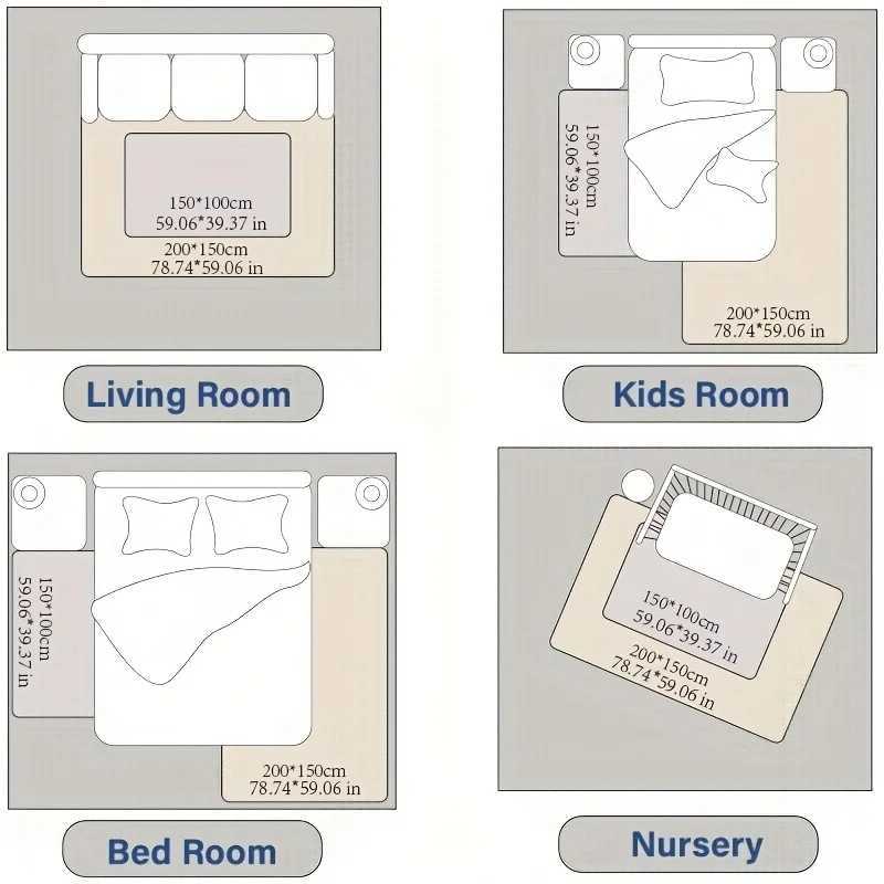 Carpet For Floor 3cm Thick Memory Foam Playpen Mat With Nonslip Bottom For Living Room Soft Velvet Minimalist Carpet Kids Rugs C250926