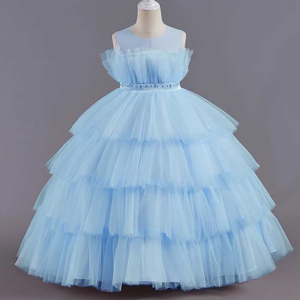 Fashion White Bridesmaid Party Girls Dresses Elegant Cake Tulle Wedding Birthday Prom Princess Dress Gala Wedding Evening Gown Z250926