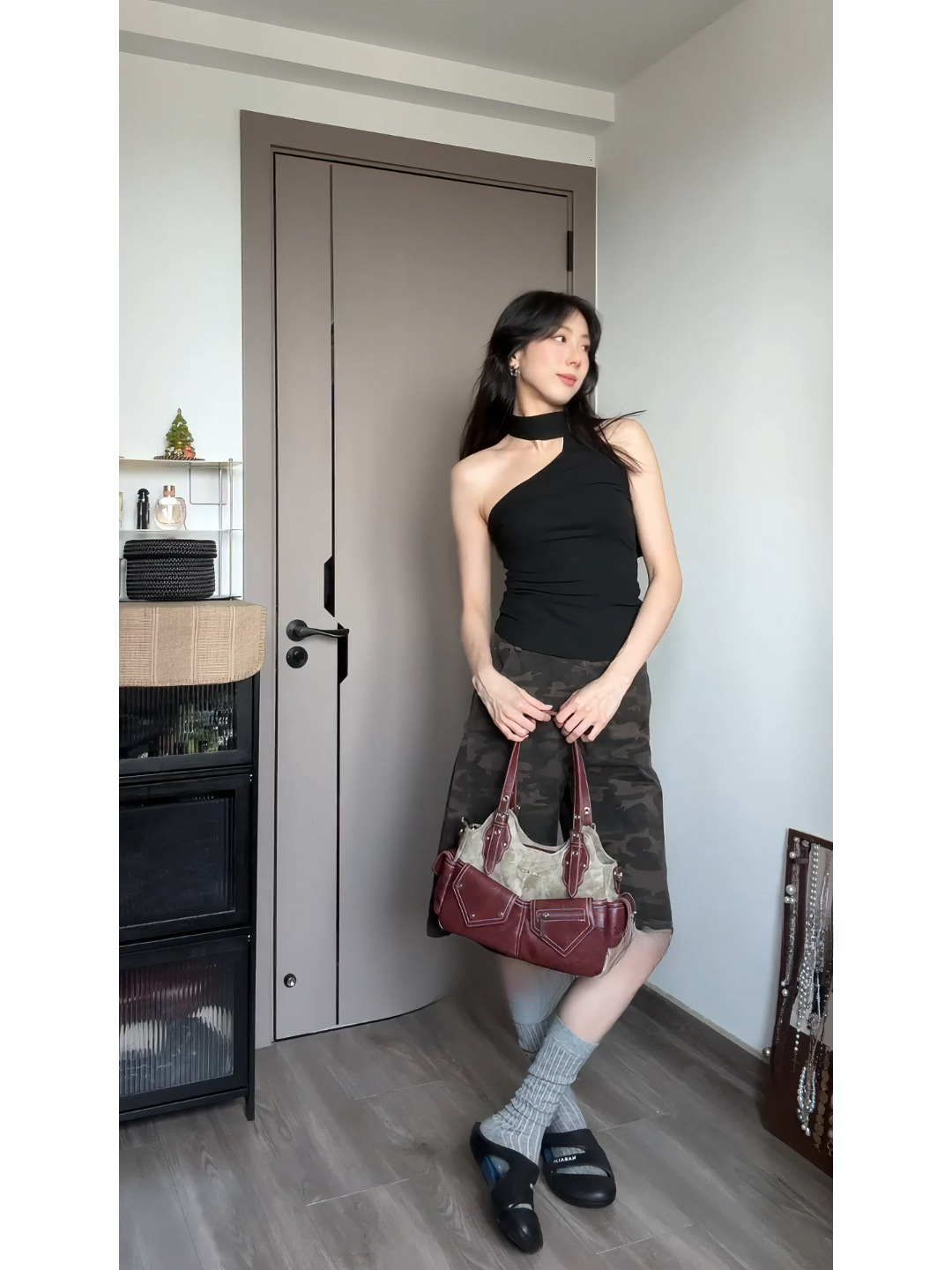 2025 autumn and winter new retro color blocked light bag luxury elegant design denim armpit clean handbag women's shoulder bag denim designer Bag