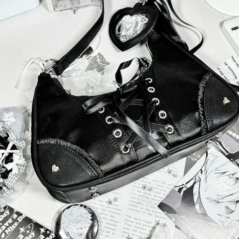 Cute Y2k Womens Shoulder Bag Fashion Elegant Sweet Lolita Jk Ita Bag Transparent Literary Kawaii Exquisite Female Handbag Z250926