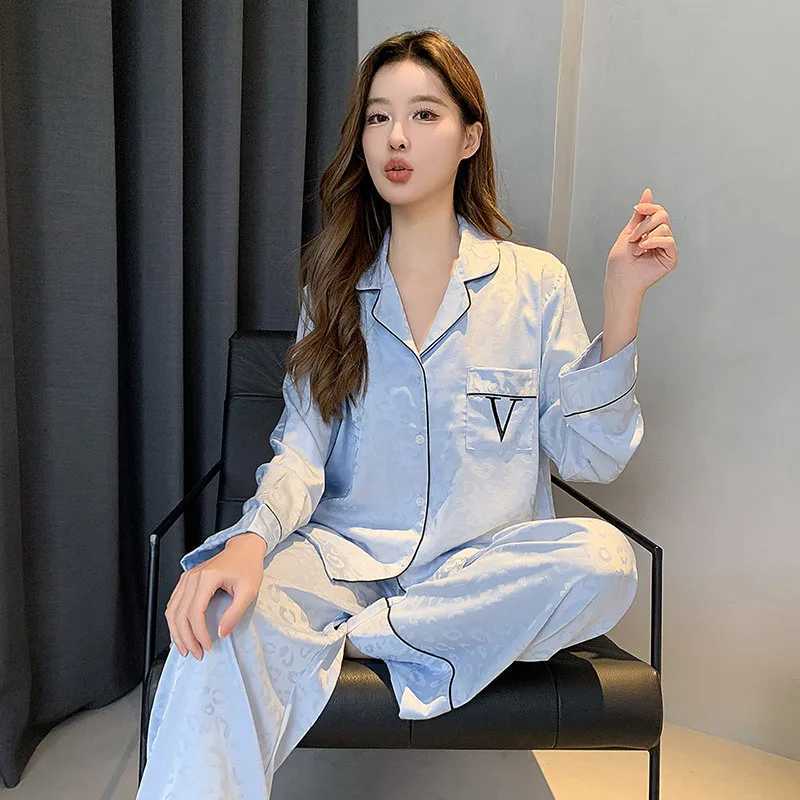 Sexy Leopard Print Pajamas Set Rayon Sleep Set Womens Home Clothes Long Shirtpants Loungewear As Gift Pijamas Suit Z250925