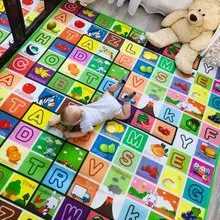 Baby Play Mat Doubel Sided Animals Kids Rug Educational Toys for Children Soft Floor Toddler Crawling Carpet Game Activity Gym C250926