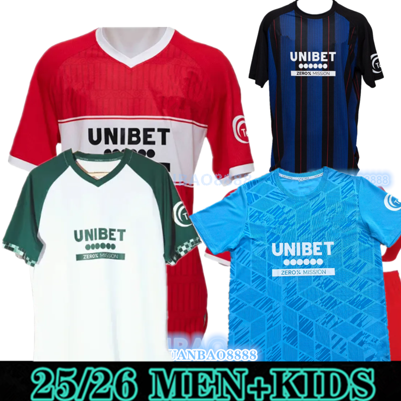 25 26 Middlesbrough Soccer Jerseys 2025 2026 Tavernier Payero Howson McNAIR AKPOM CLARKE FRY FORSS LENIHAN Football Shirt Uniforms Men Kids Kits uniforms