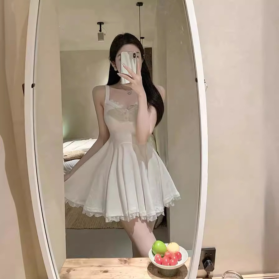 KC203 New summer style waist slimming temperament pleated