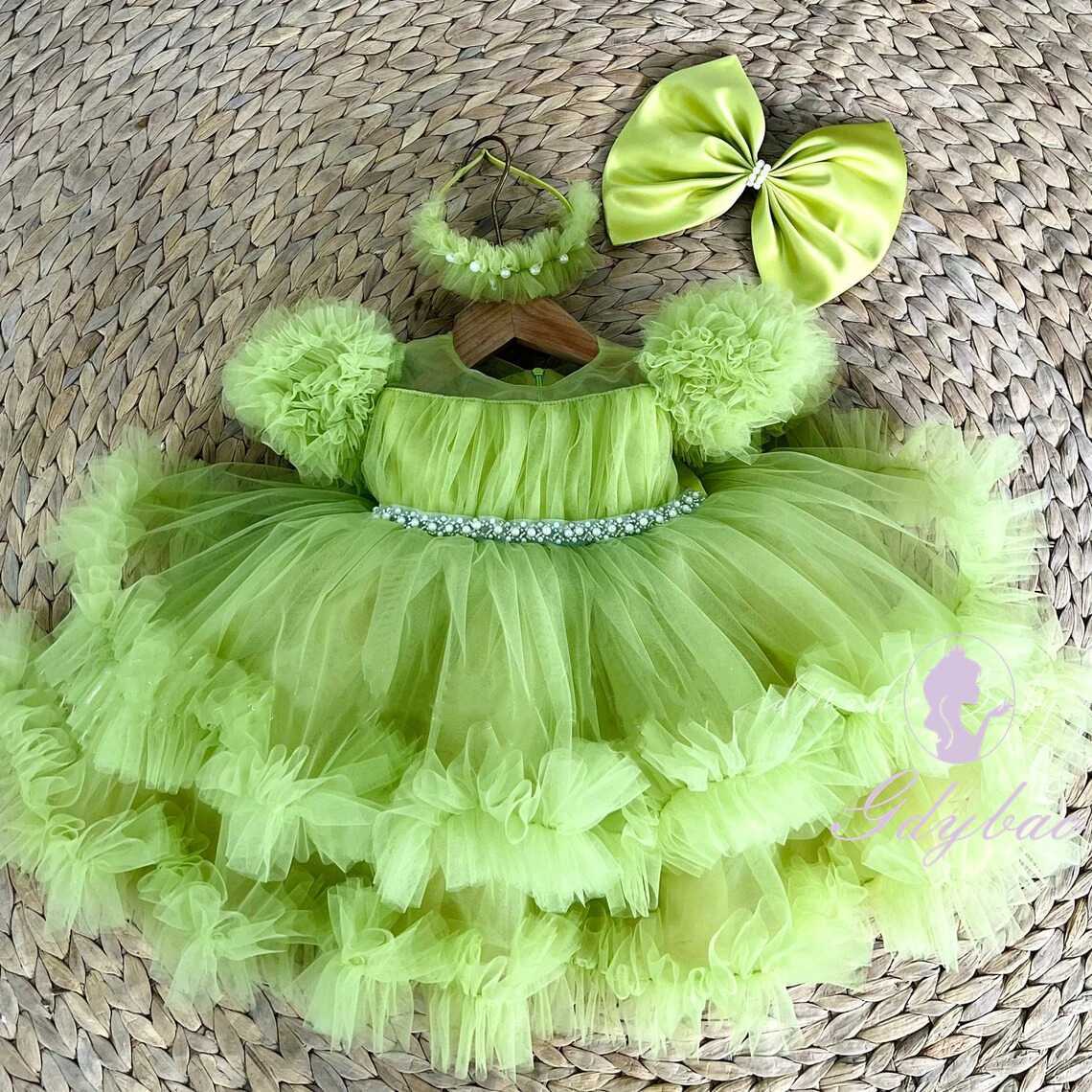 Customized Red Flower Girl Dress For Wedding Puffy Tulle Short Style Mini Kids Birthday Party Baby First Communion Ball Gown Z250926