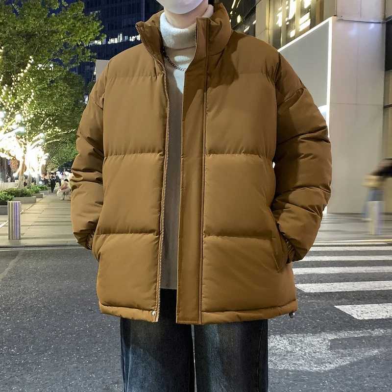 Warm Winter Male Puffer Jacket Thick Parkas Korean Fashion Men Padded Down Outwear Zipper Stand Collar Loose Couple Outdoor Coat W250926