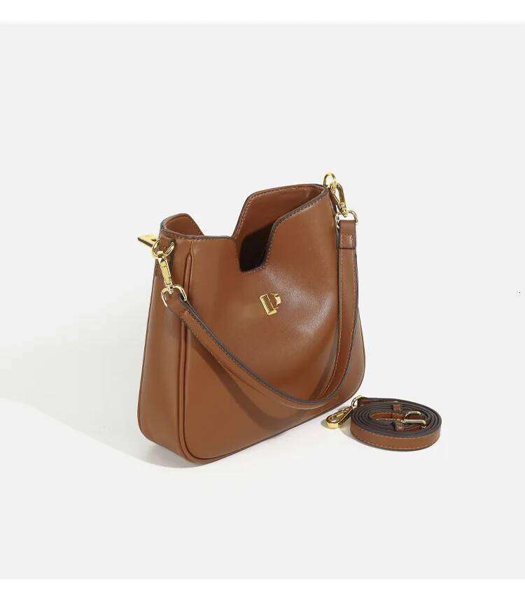 Cowhide underarm new design genuine leather vintage commuter one-shoulder crossbody bag fashion ladies handbag