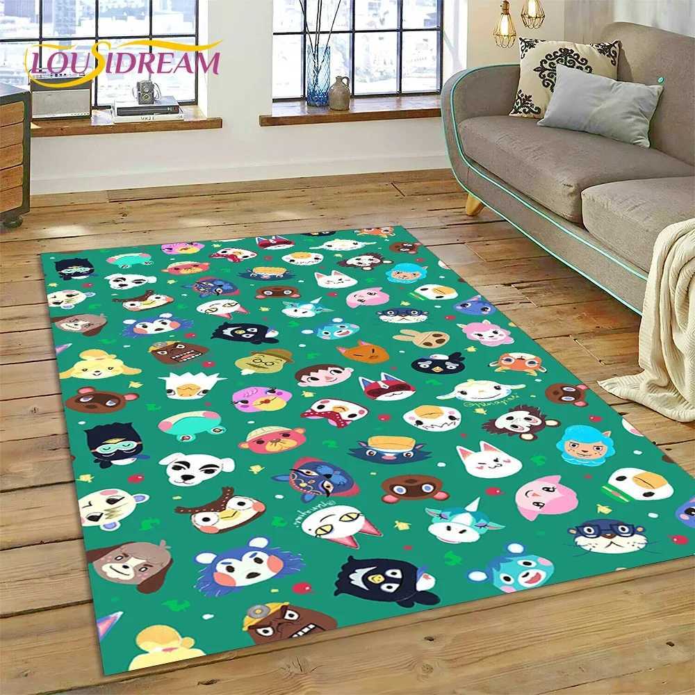 Cute Animal Crossing New Horizons Cartoon Carpet Rug for Bedroom Living Room Home Sofa DecorationKid Game Large Decor Floor Mat C250926