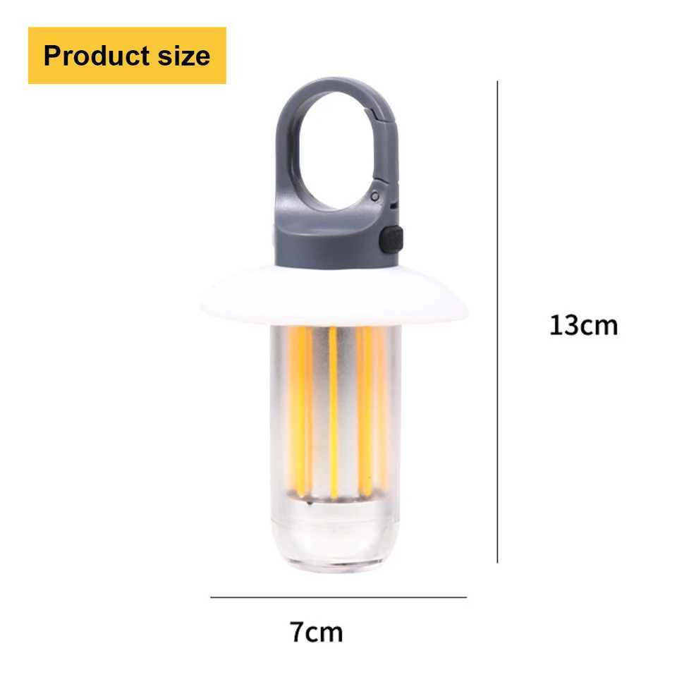 Portable USB Rechargeable LED Camping Work Light Lantern Flashlight Waterproof Super Bright Outdoor Handheld Lamp With Hooks C250925