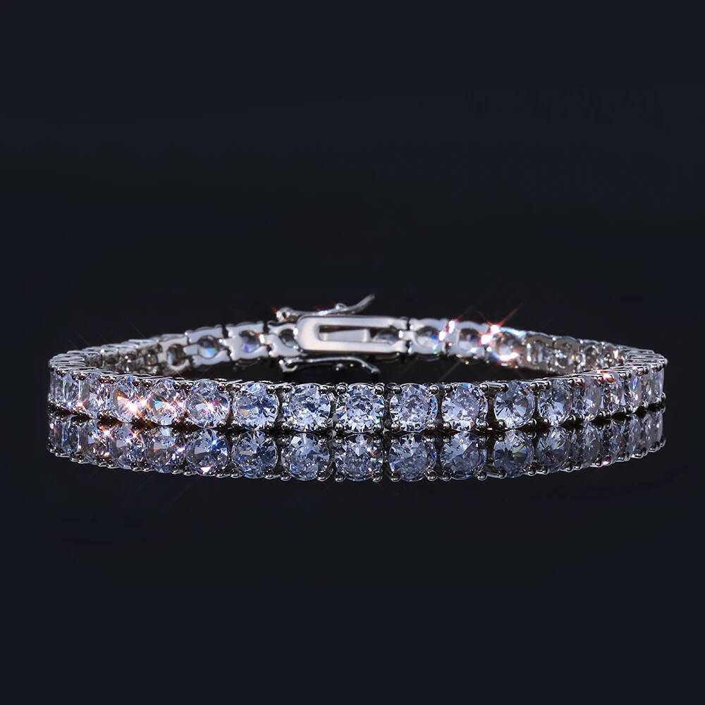 ICEBLING 5mm Moissanite Tennis Bracelet 925 Silver D Colour VVS1